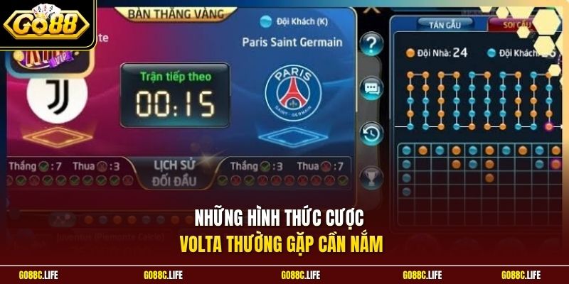 Những hình thức cược Volta thường gặp cần nắm